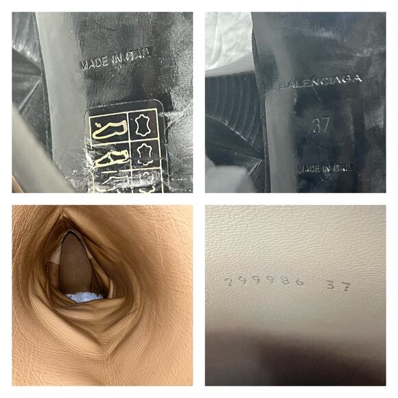 Balenciaga Black Suede Platform Stiletto Heel Boots Size 37 EU - Picture 10 of 13